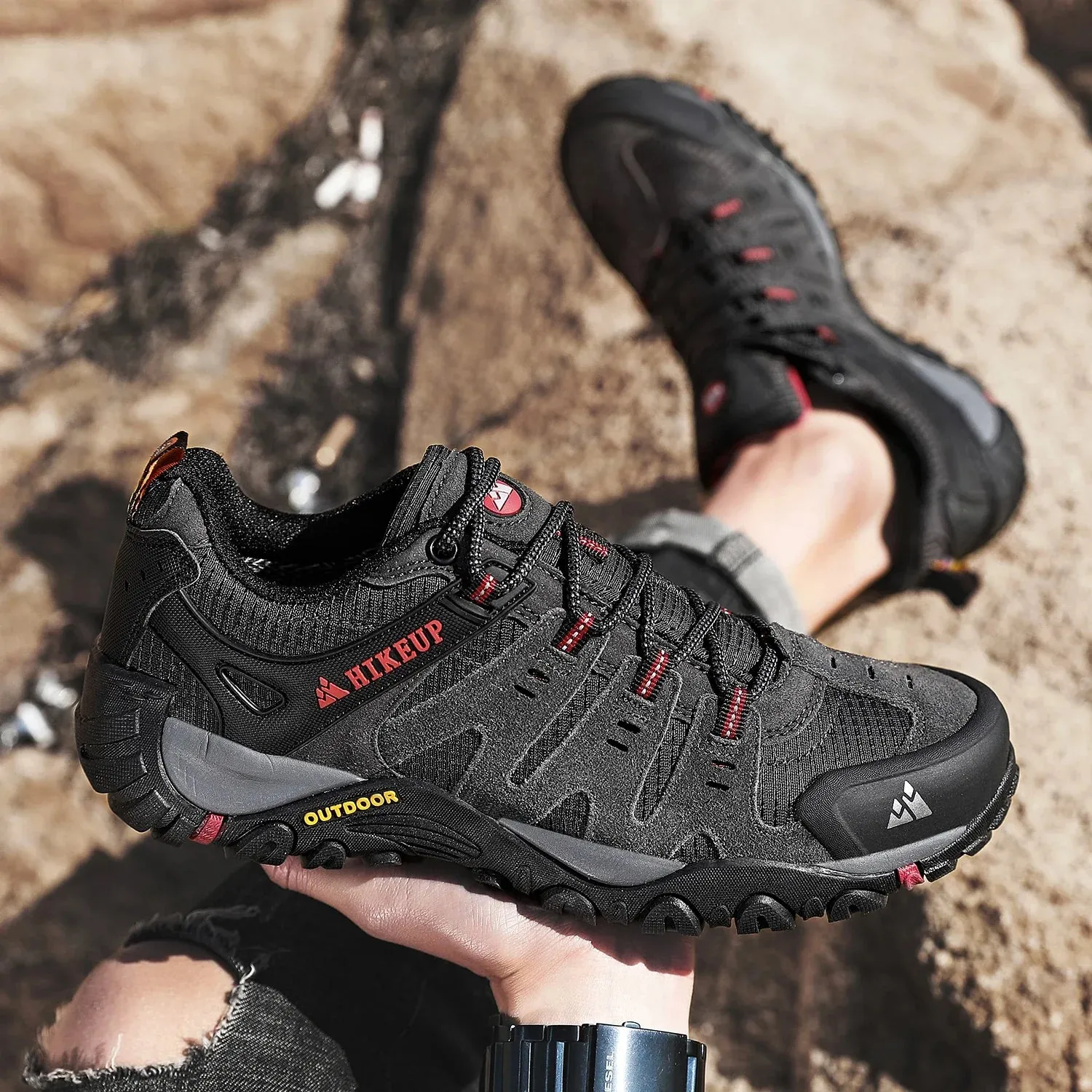 GS Hike 3D | Lage waterafstotende bergschoenen met stevige zool voor heren