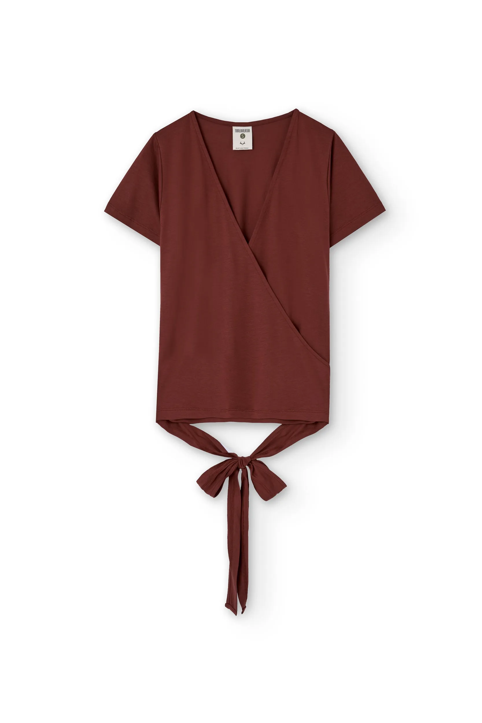 Hagne Tencel Wrap T-Shirt Red