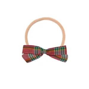 Headband Bow || Red Madras Plaid