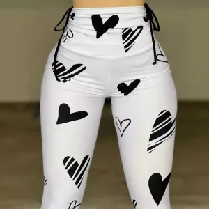HeartFit Drawstring Yoga Leggings