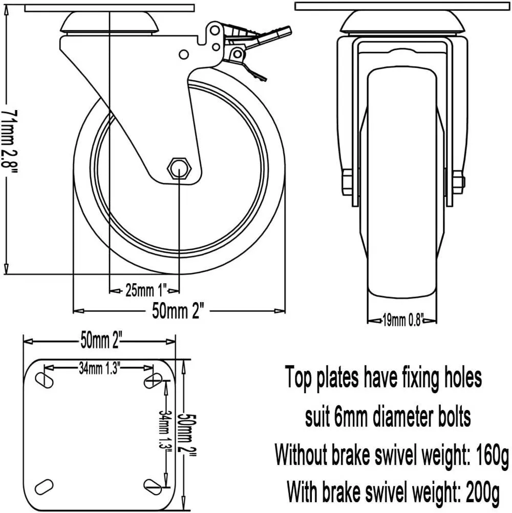 Heavy Duty Metal Frame Replacement Wheels - 8/16/32 Pack