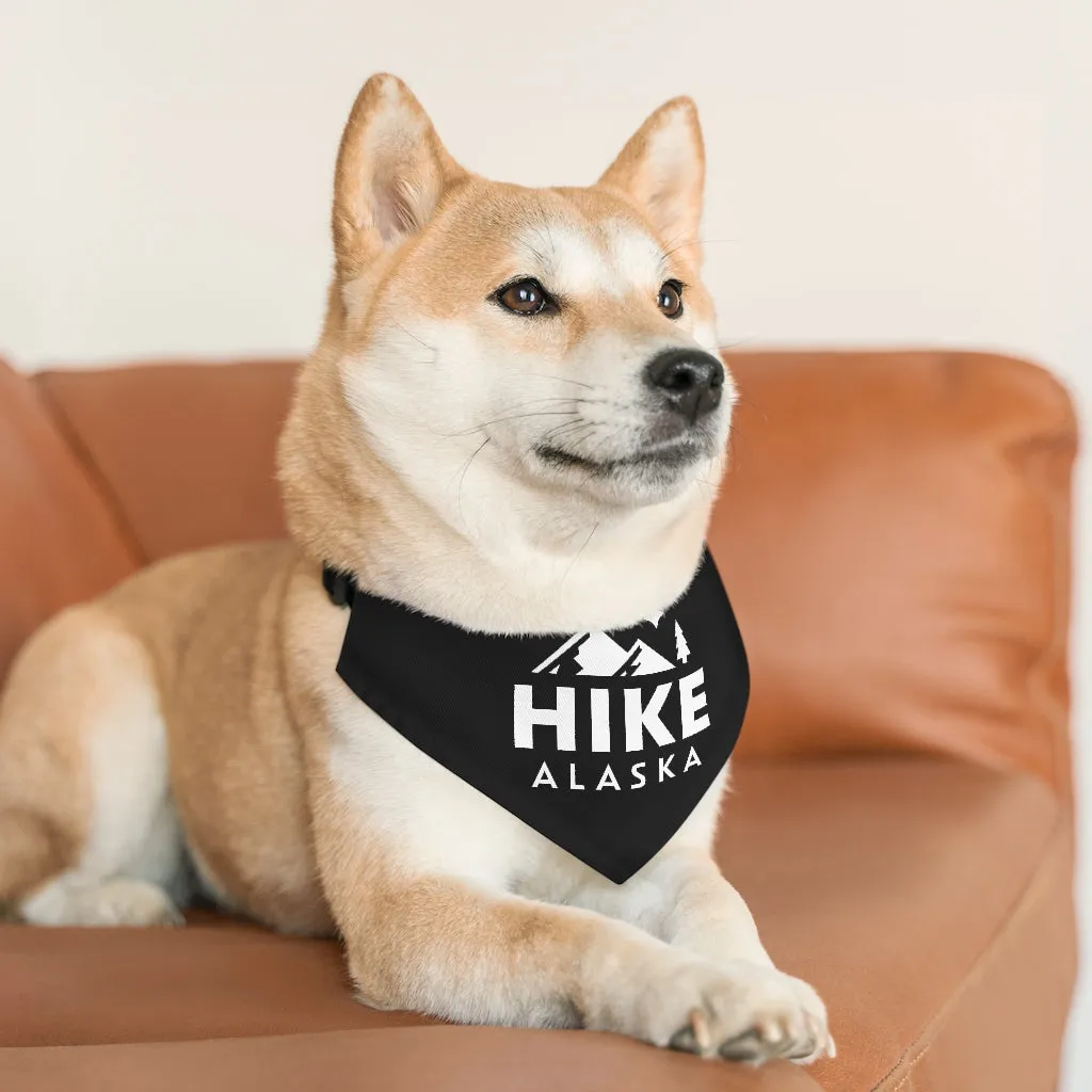 Hike Alaska Pet Bandana Collar - Black