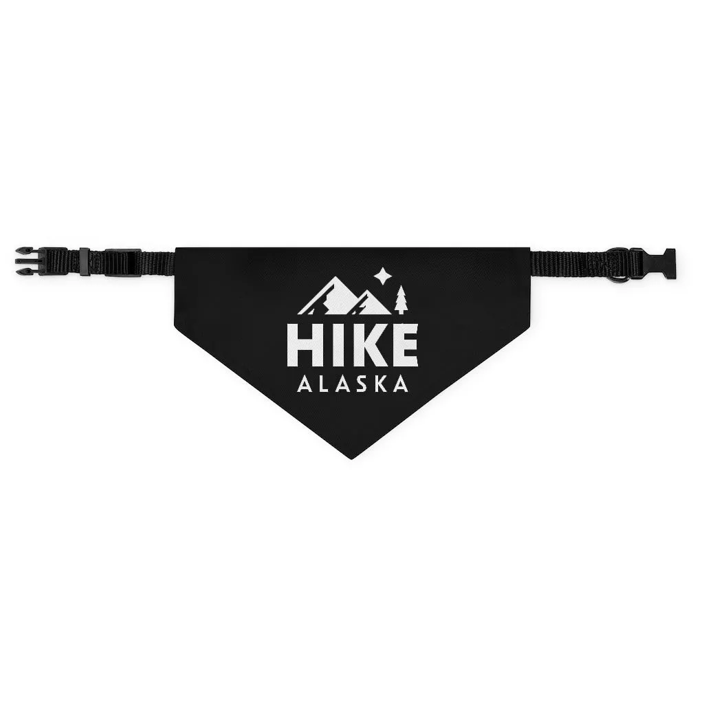 Hike Alaska Pet Bandana Collar - Black