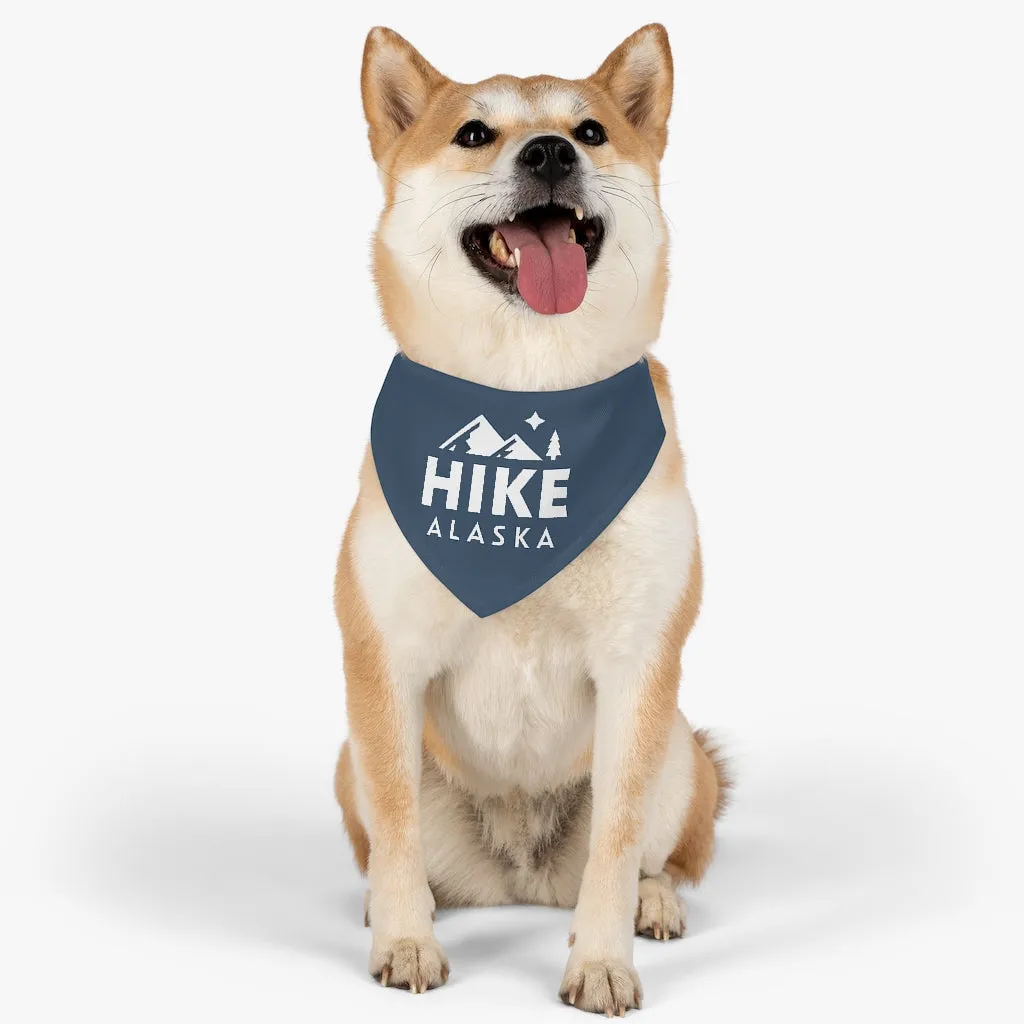Hike Alaska Pet Bandana Collar - Blue