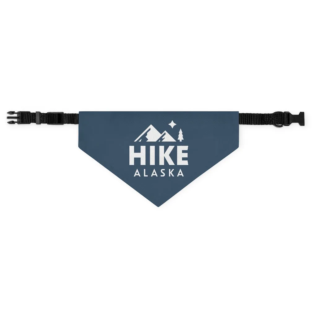 Hike Alaska Pet Bandana Collar - Blue