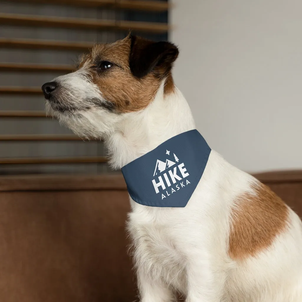 Hike Alaska Pet Bandana Collar - Blue