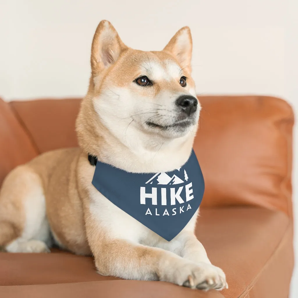 Hike Alaska Pet Bandana Collar - Blue
