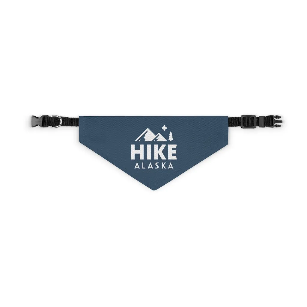 Hike Alaska Pet Bandana Collar - Blue