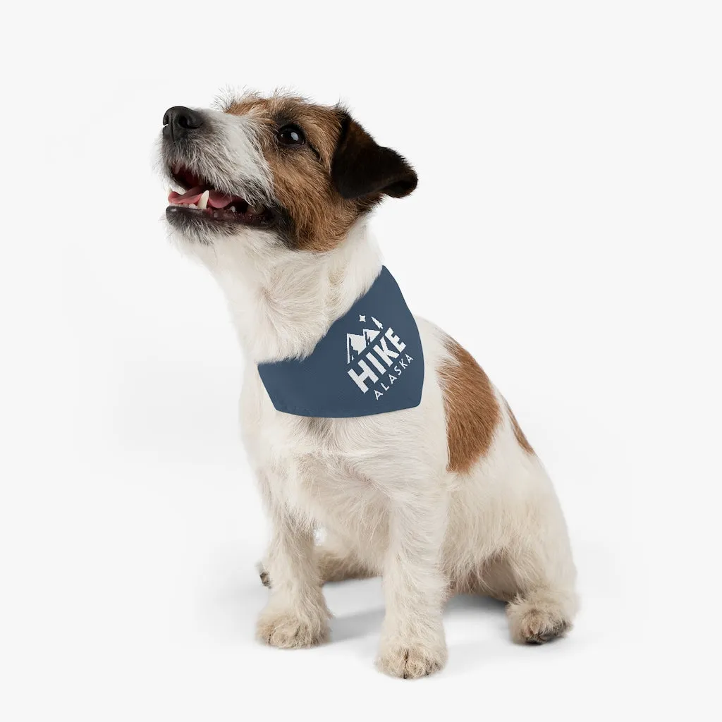 Hike Alaska Pet Bandana Collar - Blue