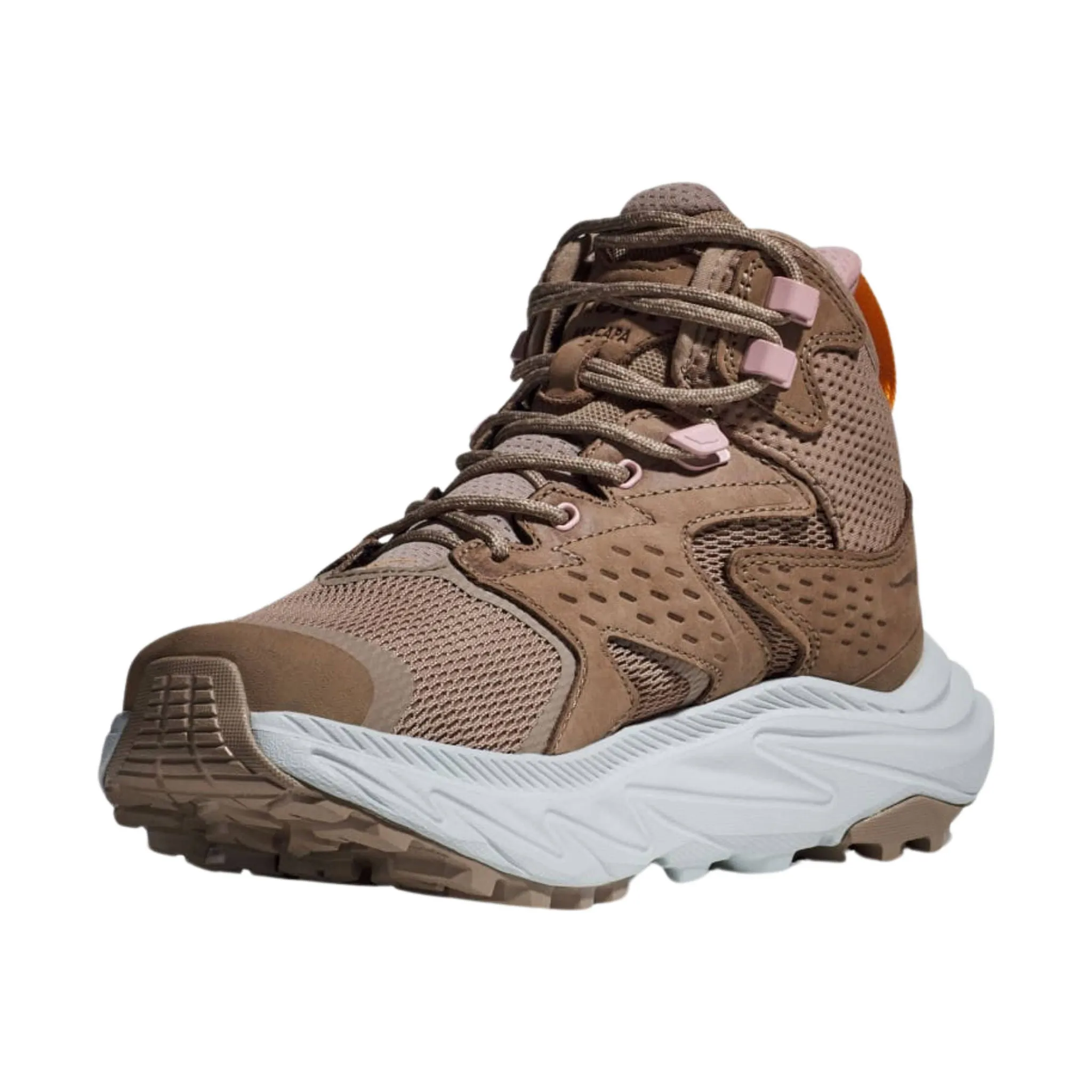 HOKA Women's Anacapa 2 Mid GTX Hiking Shoes - Dune/Ice Flow