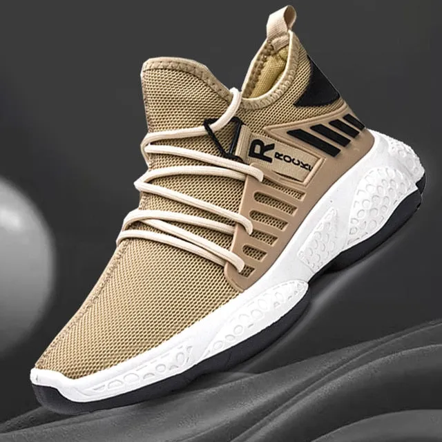 Hot Cool Fashion Autumn Sneakers Handiness Casual Shoes Men Color Stitching Sneaker Male Flyknit Breathable Lace Up Casual Shoes