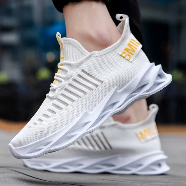 Hot Cool Fashion Autumn Sneakers Handiness Casual Shoes Men Color Stitching Sneaker Male Flyknit Breathable Lace Up Casual Shoes