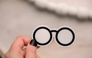 HP Glasses Vinyl, Sticker, 3x3 inch
