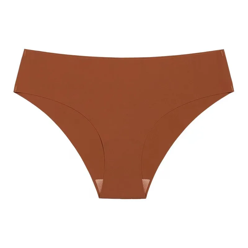 Ice Silk Non - Marking Low Waist Nude Color Panties