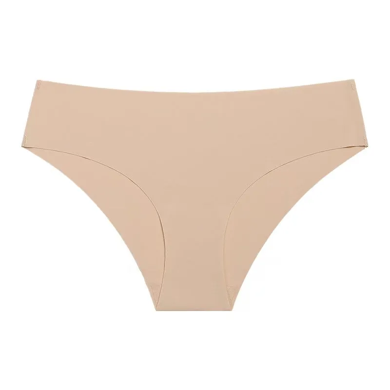 Ice Silk Non - Marking Low Waist Nude Color Panties