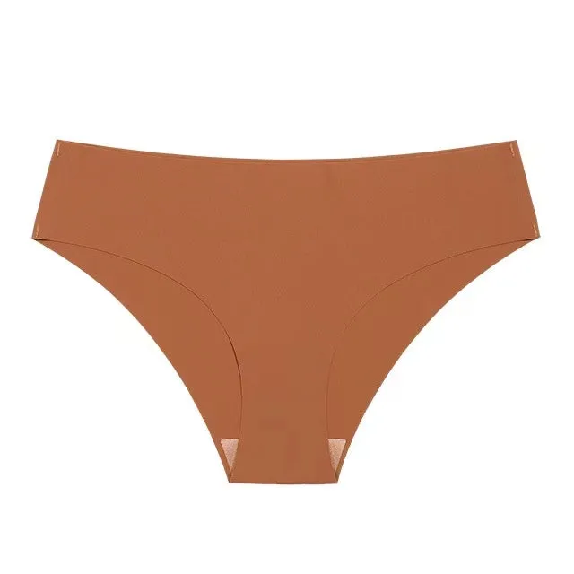 Ice Silk Non - Marking Low Waist Nude Color Panties