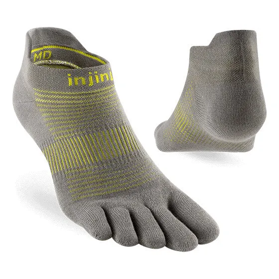 Injinji Run Lightweight No-Show Coolmax - Neon Silver