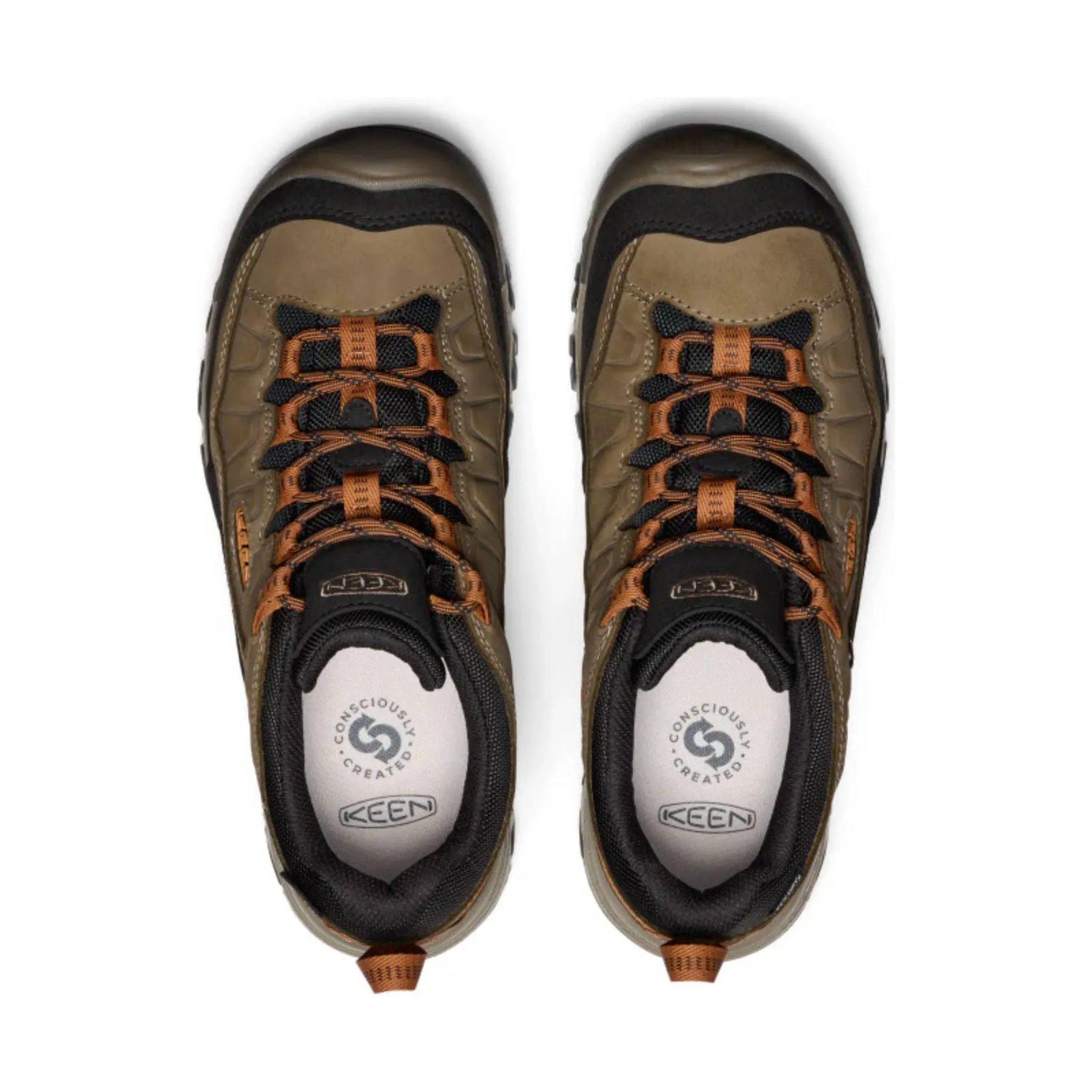 KEEN Men's Targhee IV Waterproof Hiking Shoes - Sea Turtle/Roasted Pecan