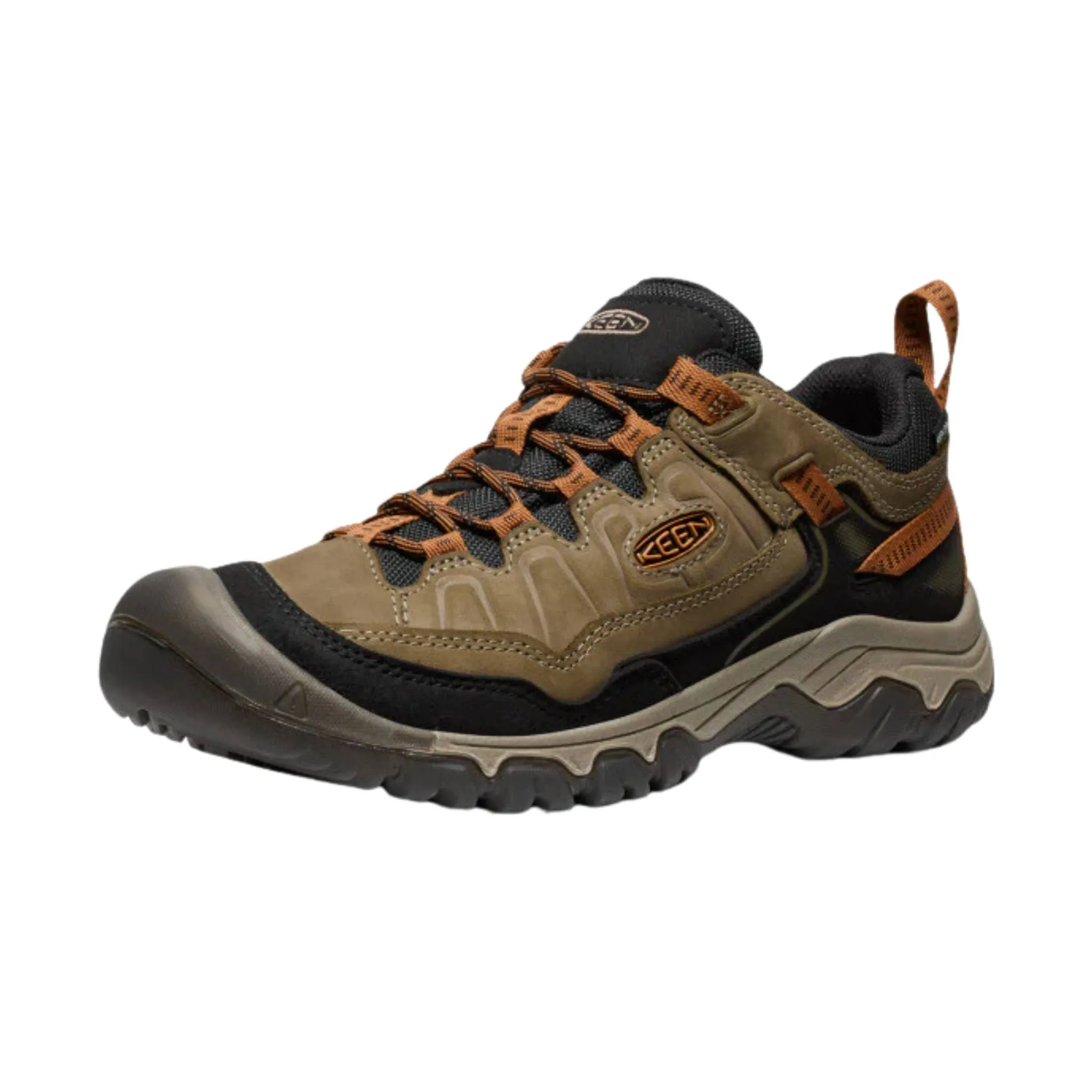 KEEN Men's Targhee IV Waterproof Hiking Shoes - Sea Turtle/Roasted Pecan