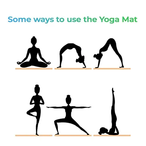 LEVIOSA Cork Yoga Mat with Carry Strap (5mm, Brown)
