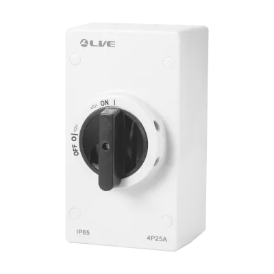 LIVE Electrical RI25DC 4 Pole 25A DC IP65 Rotary Isolator