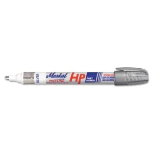Markal® Paint-Riter®  Oily Surface Paint Marker, Silver, 1/8 in Tip, Medium, 96967