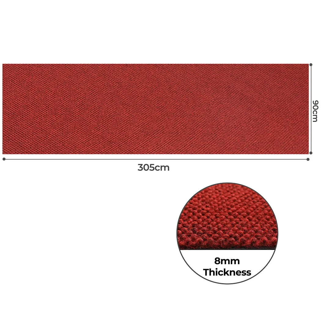 Marlow Extra Large Floor Rug Outdoor 90cm x 305cm Red
