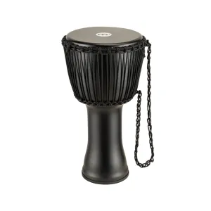 MEINL Percussion PADJ4-L-G 12inch Rope Tuned Travel Series Djembe, Goat Head, Phantom Black
