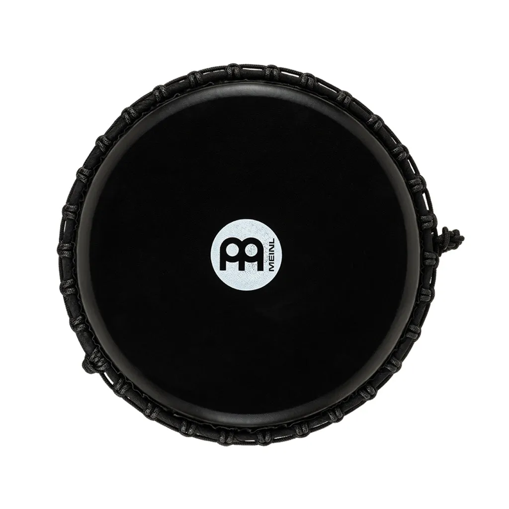 MEINL Percussion PADJ4-L-G 12inch Rope Tuned Travel Series Djembe, Goat Head, Phantom Black