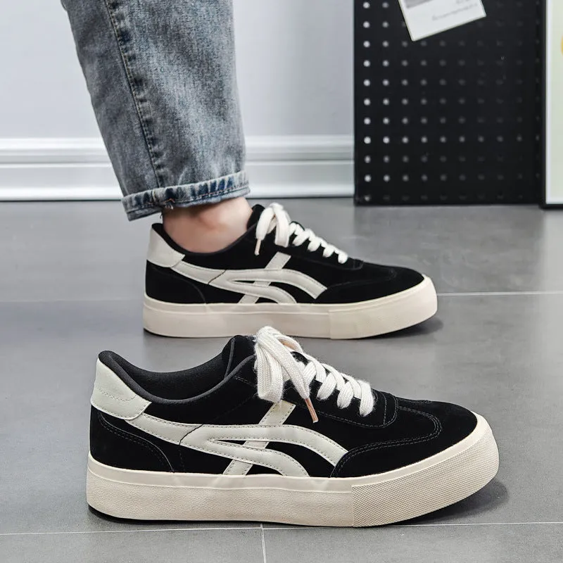 Men Fashion Canvas Breathable Flat Casual Skate Shoes