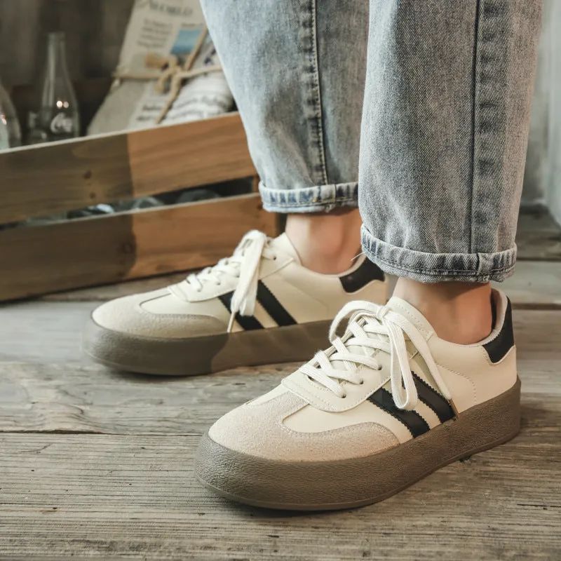 Men Fashion Color Matching Flat Casual Skate Shoes