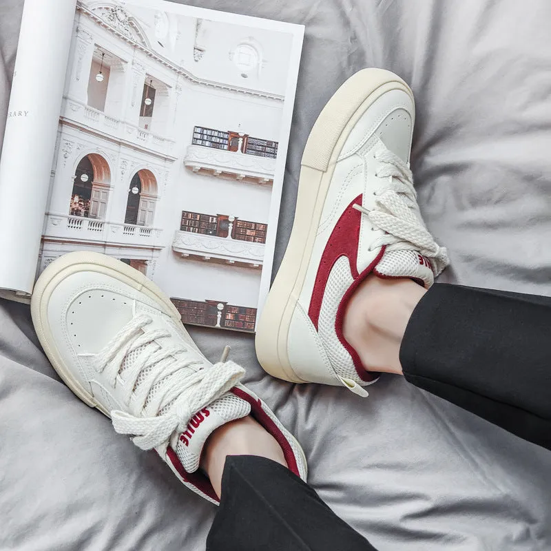 Men Fashion Low Top Casual Flat Skate Shoes