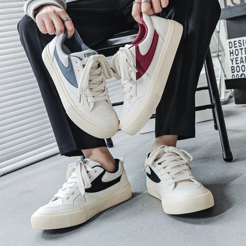 Men Fashion Low Top Casual Flat Skate Shoes