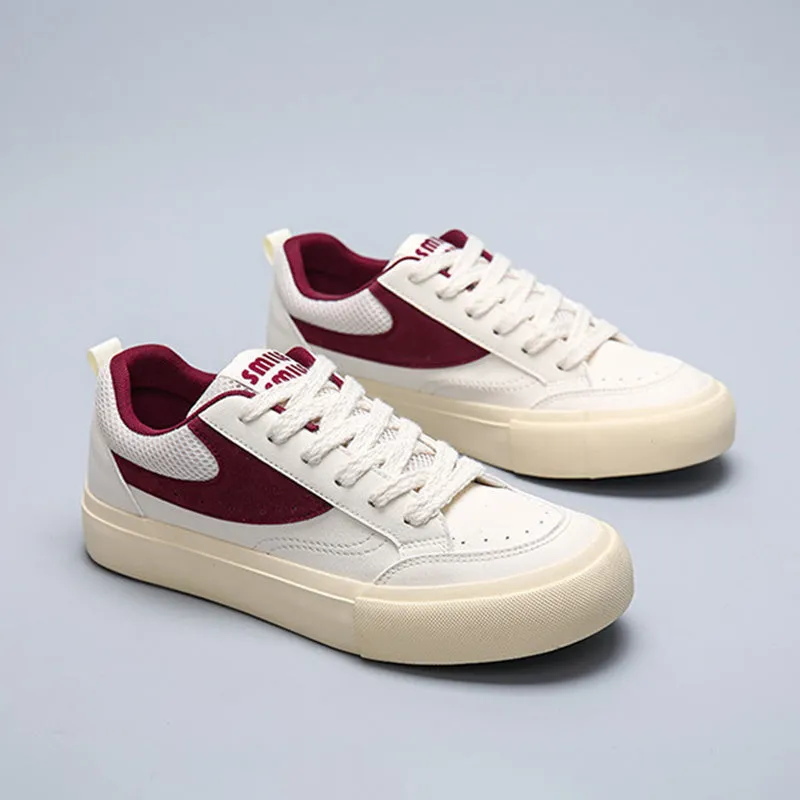 Men Fashion Low Top Casual Flat Skate Shoes