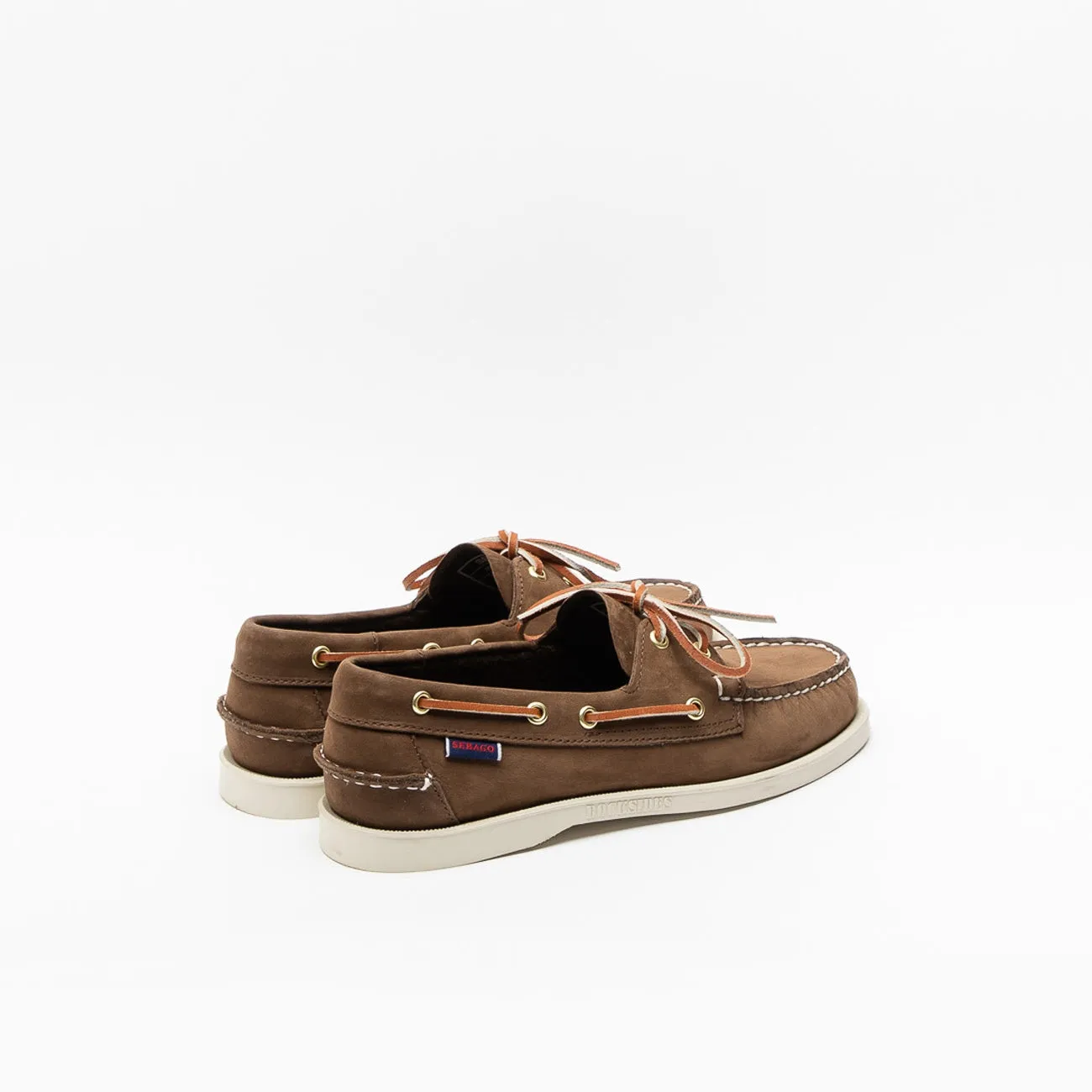 Mocassino da barca Sebago Docksides Portland in nabuk marrone