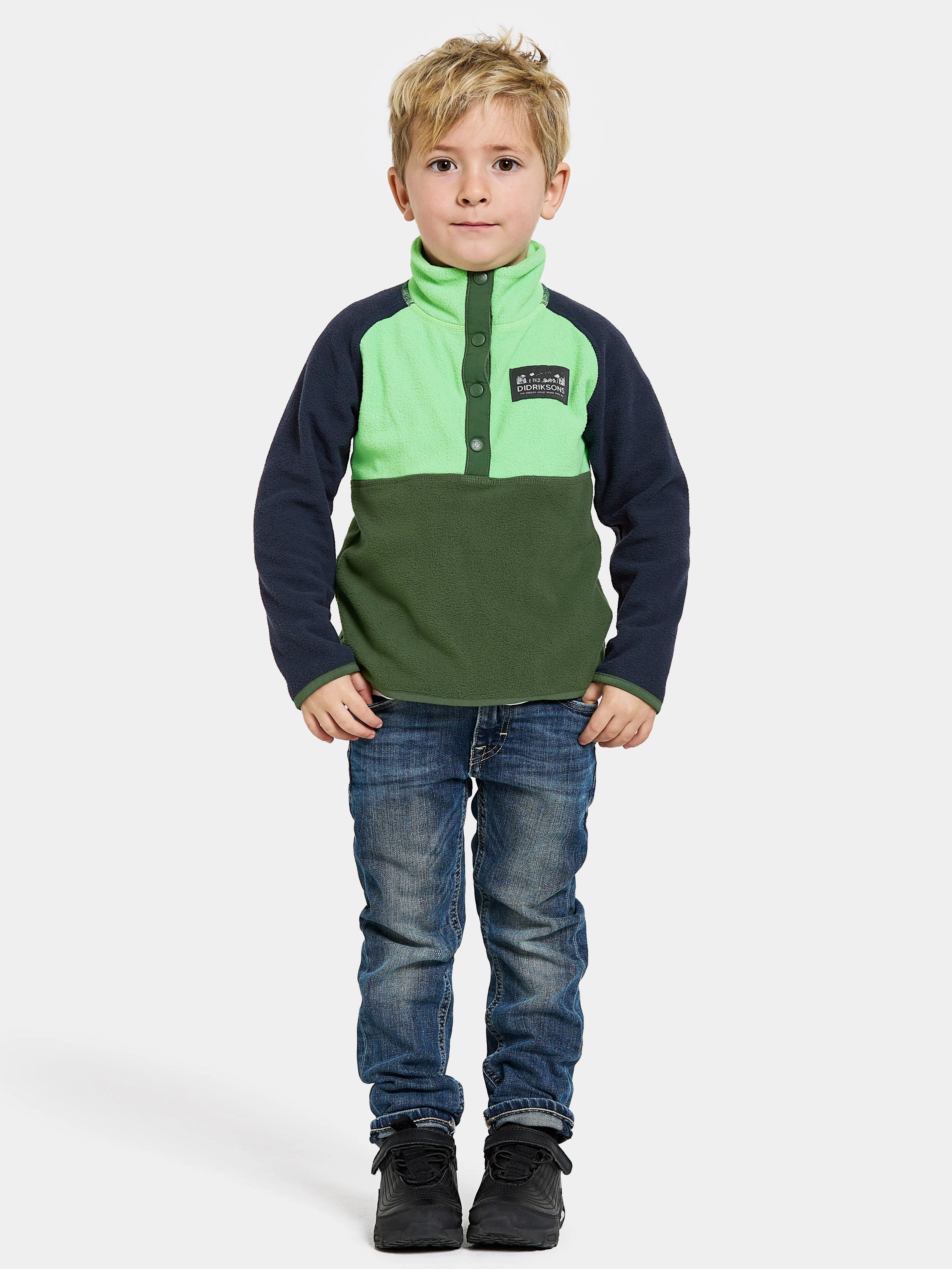 MONTE KID'S HALF BUTTON 4 - PINE GREEN