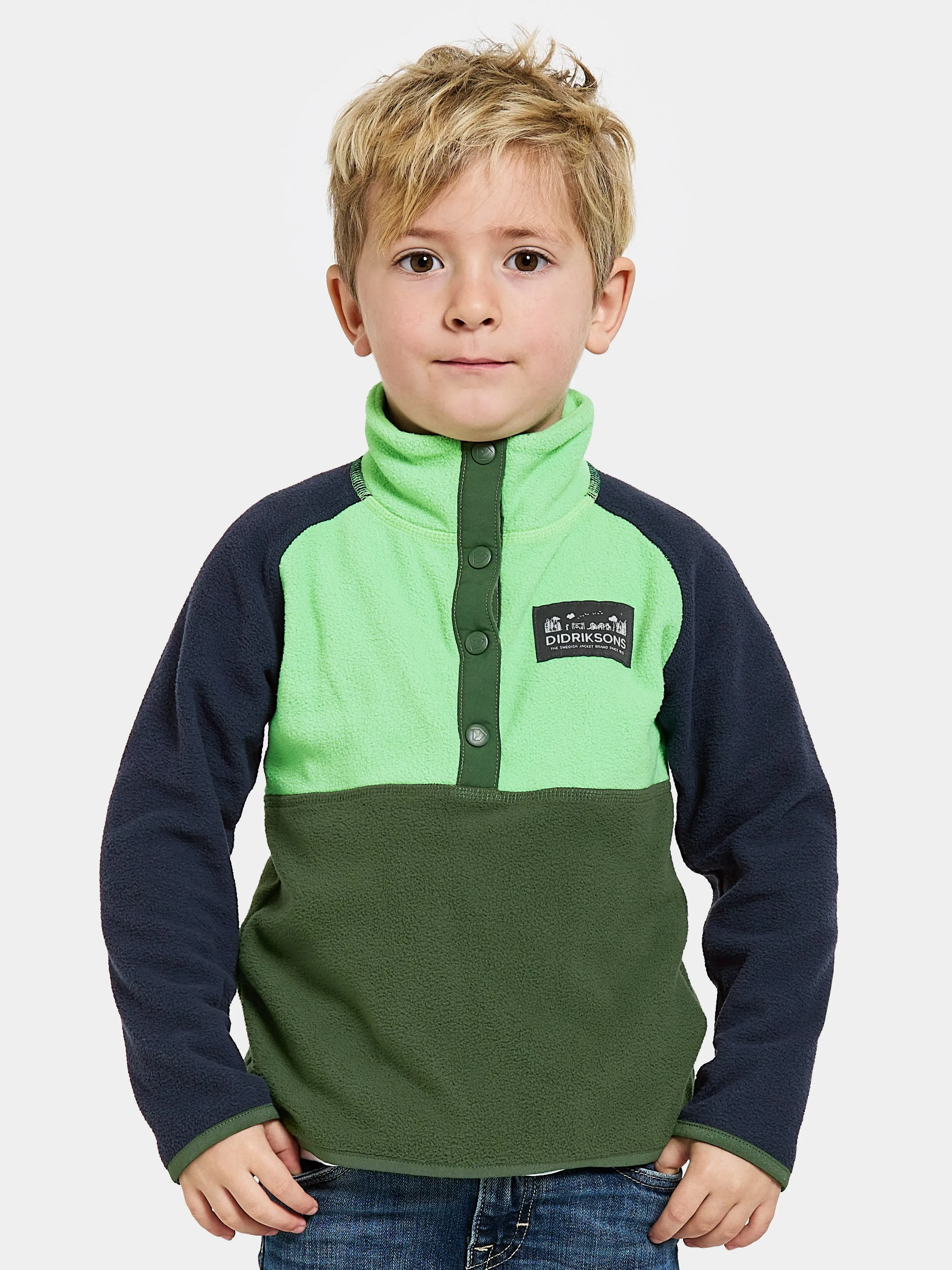 MONTE KID'S HALF BUTTON 4 - PINE GREEN