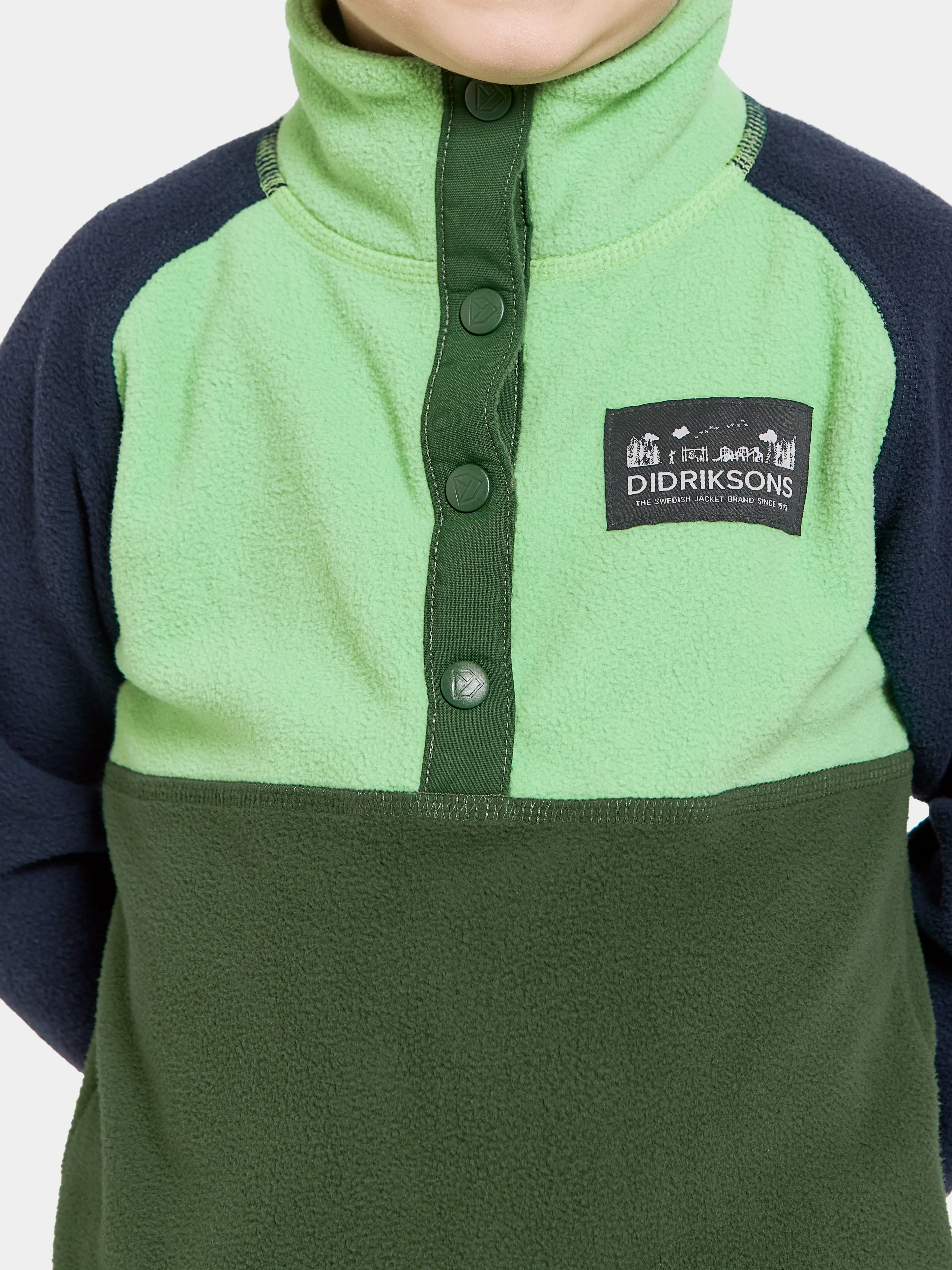 MONTE KID'S HALF BUTTON 4 - PINE GREEN