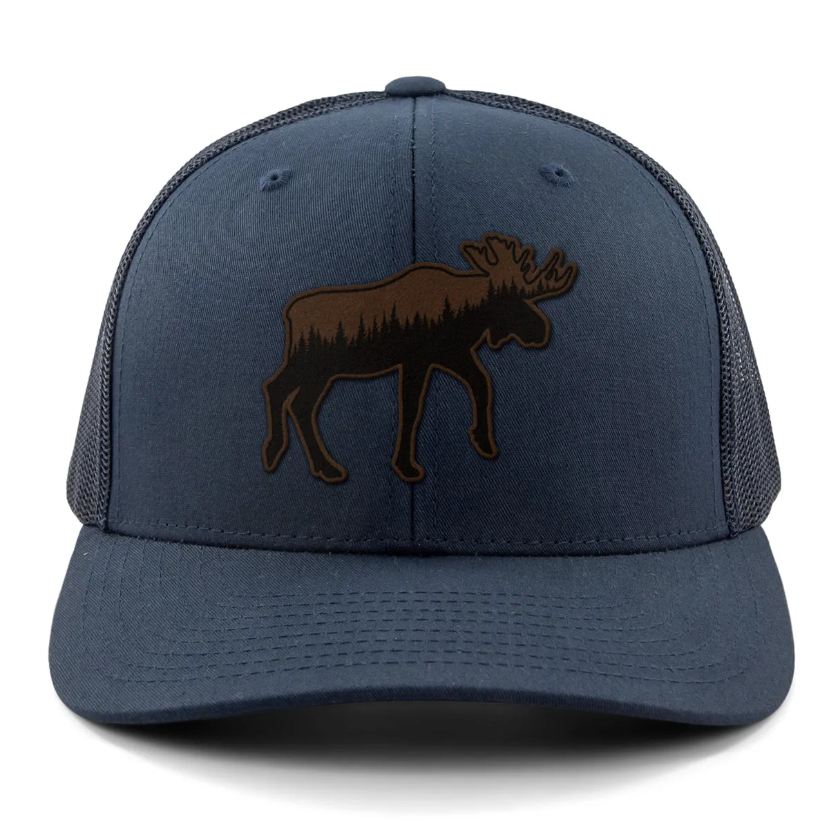 Moose Tree Skyline Leather Patch Classic Snapback Trucker