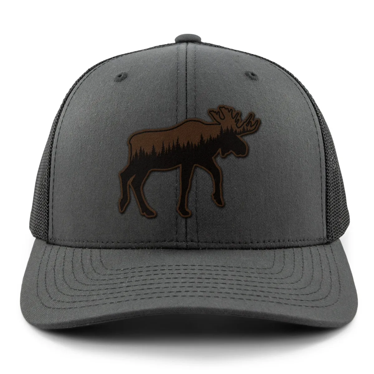 Moose Tree Skyline Leather Patch Classic Snapback Trucker