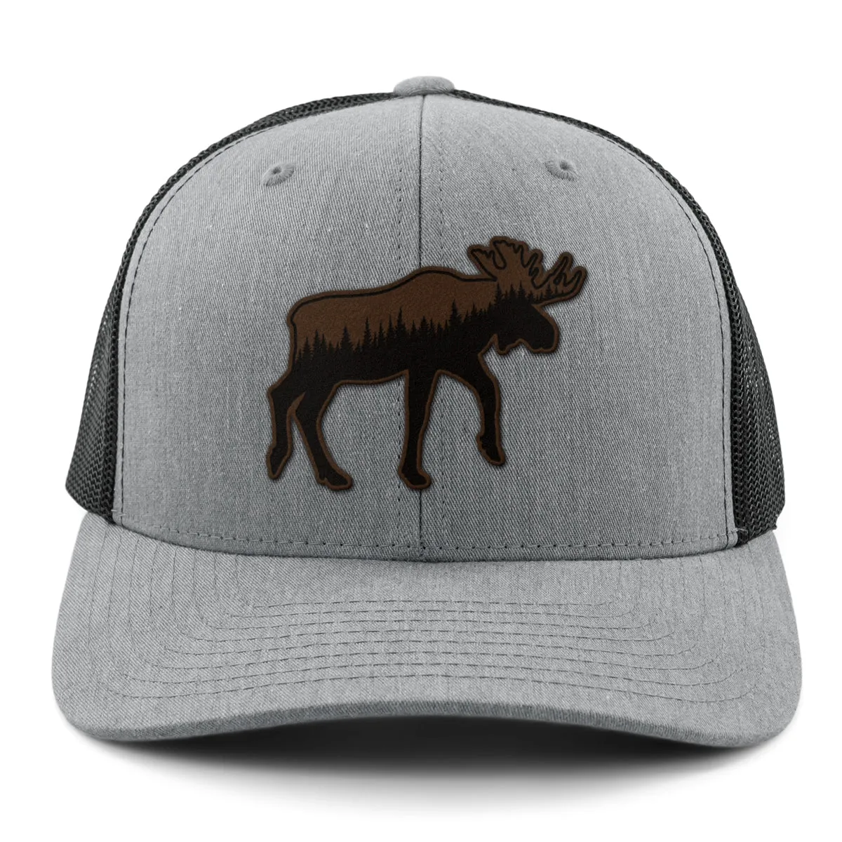 Moose Tree Skyline Leather Patch Classic Snapback Trucker