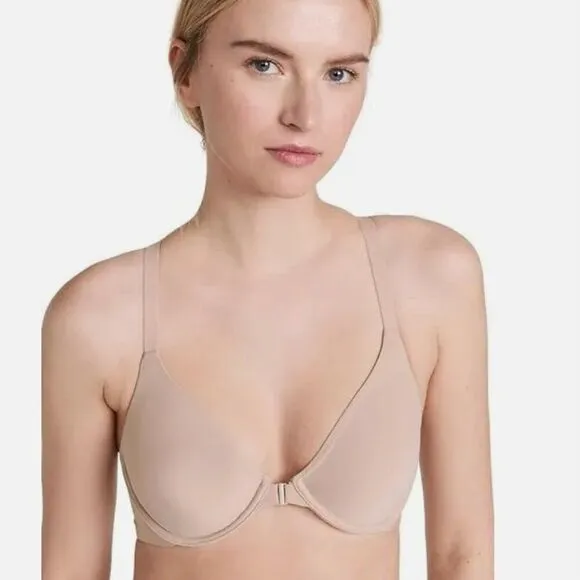 Natori 738271 Racerback Smoothing Underwired Full Figure Bra in Cafe Sz 32C NEW