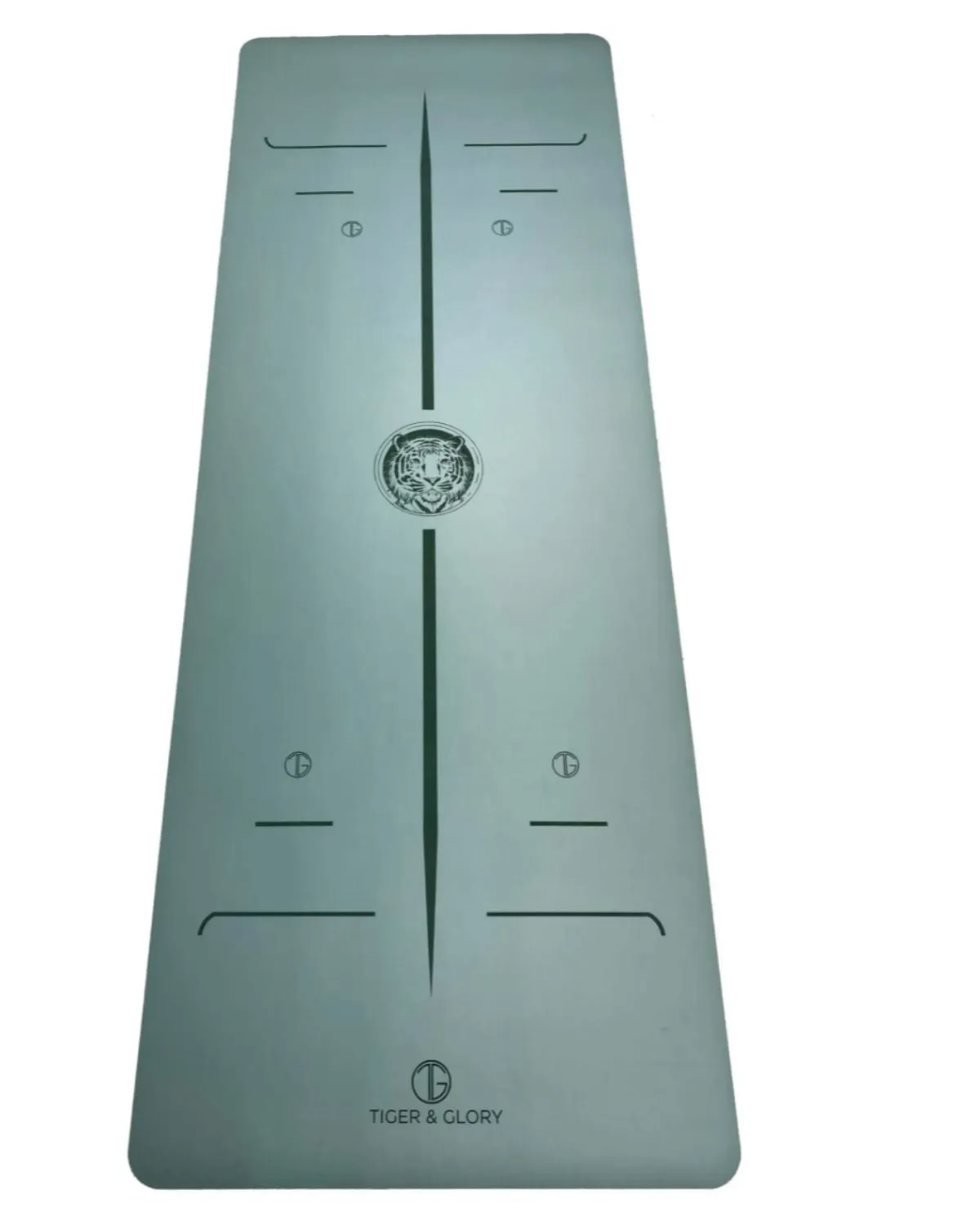Natural Rubber Alignment Yoga Mat