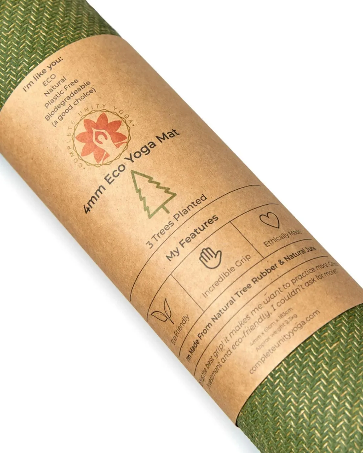 Natural Tree Rubber & Jute Yoga Mat