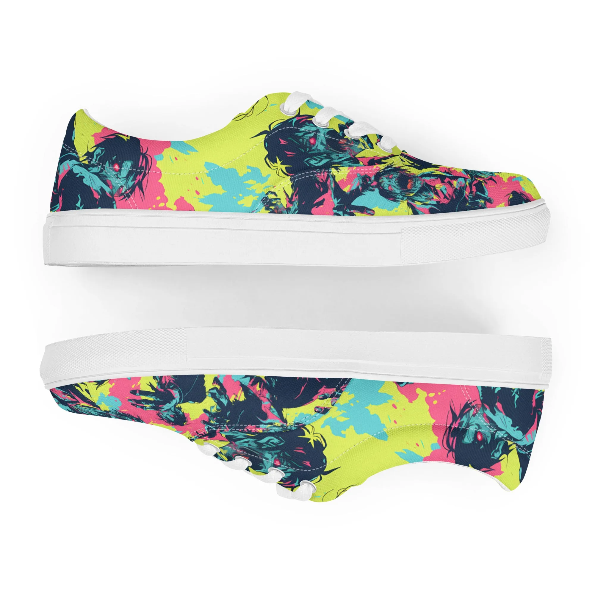 Neon Zombies Women’s lace-up canvas shoes
