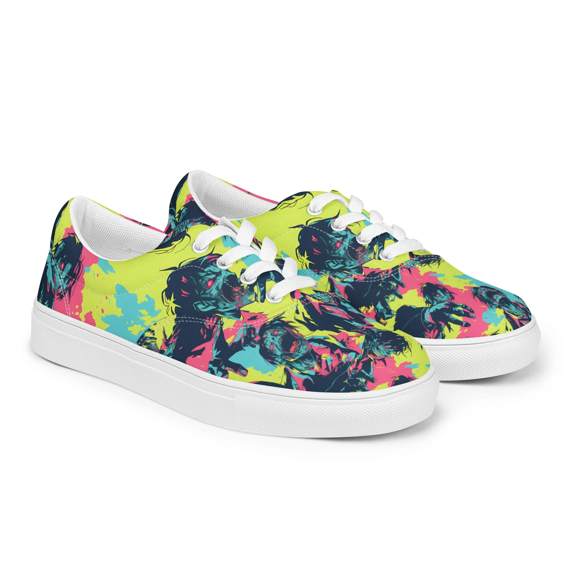 Neon Zombies Women’s lace-up canvas shoes