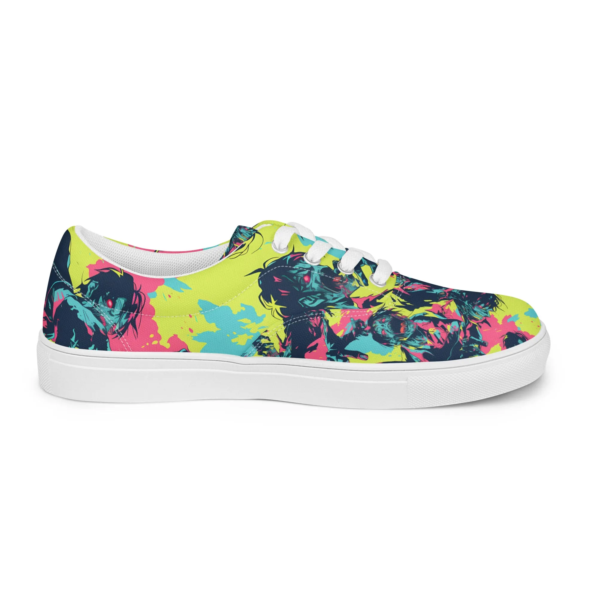 Neon Zombies Women’s lace-up canvas shoes