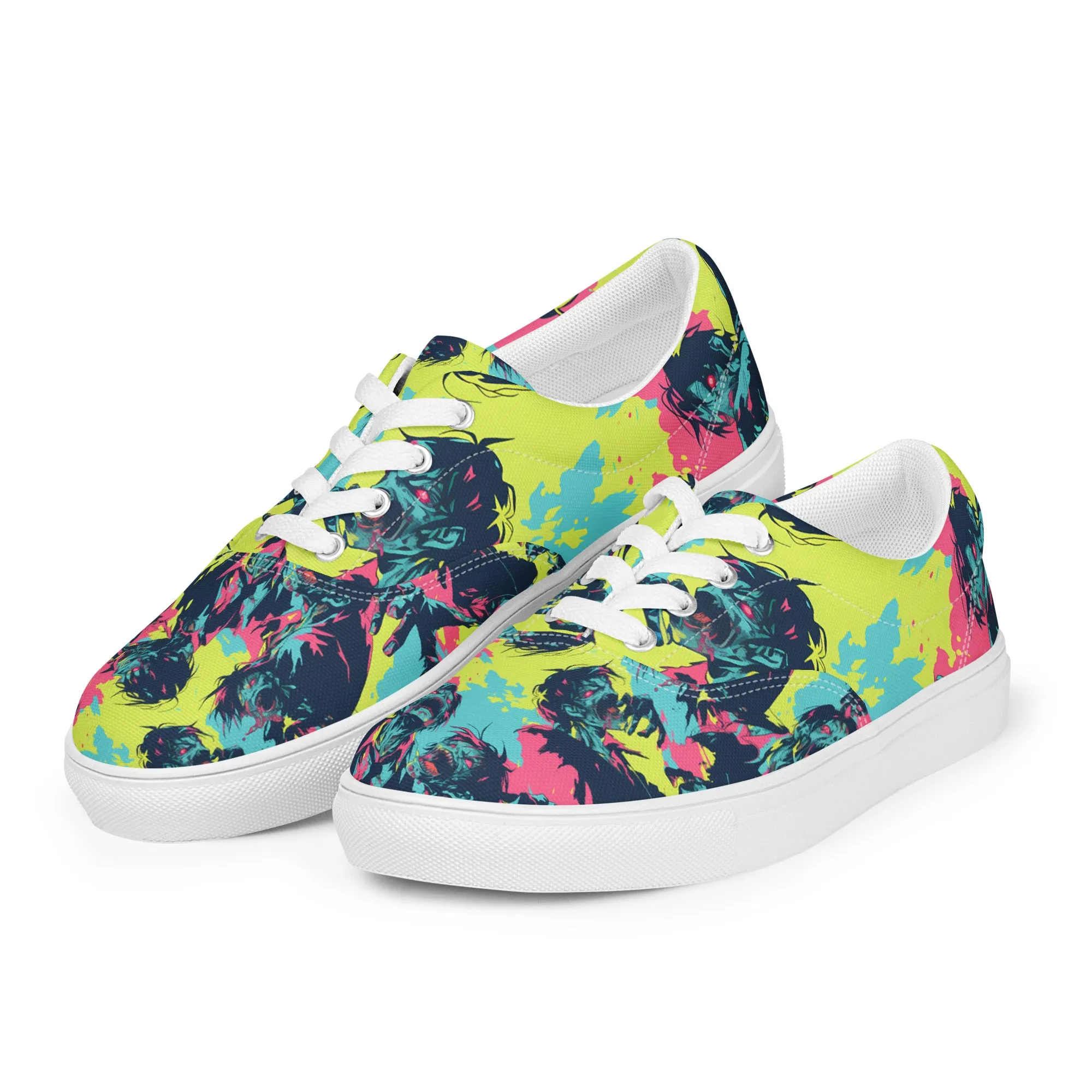 Neon Zombies Women’s lace-up canvas shoes