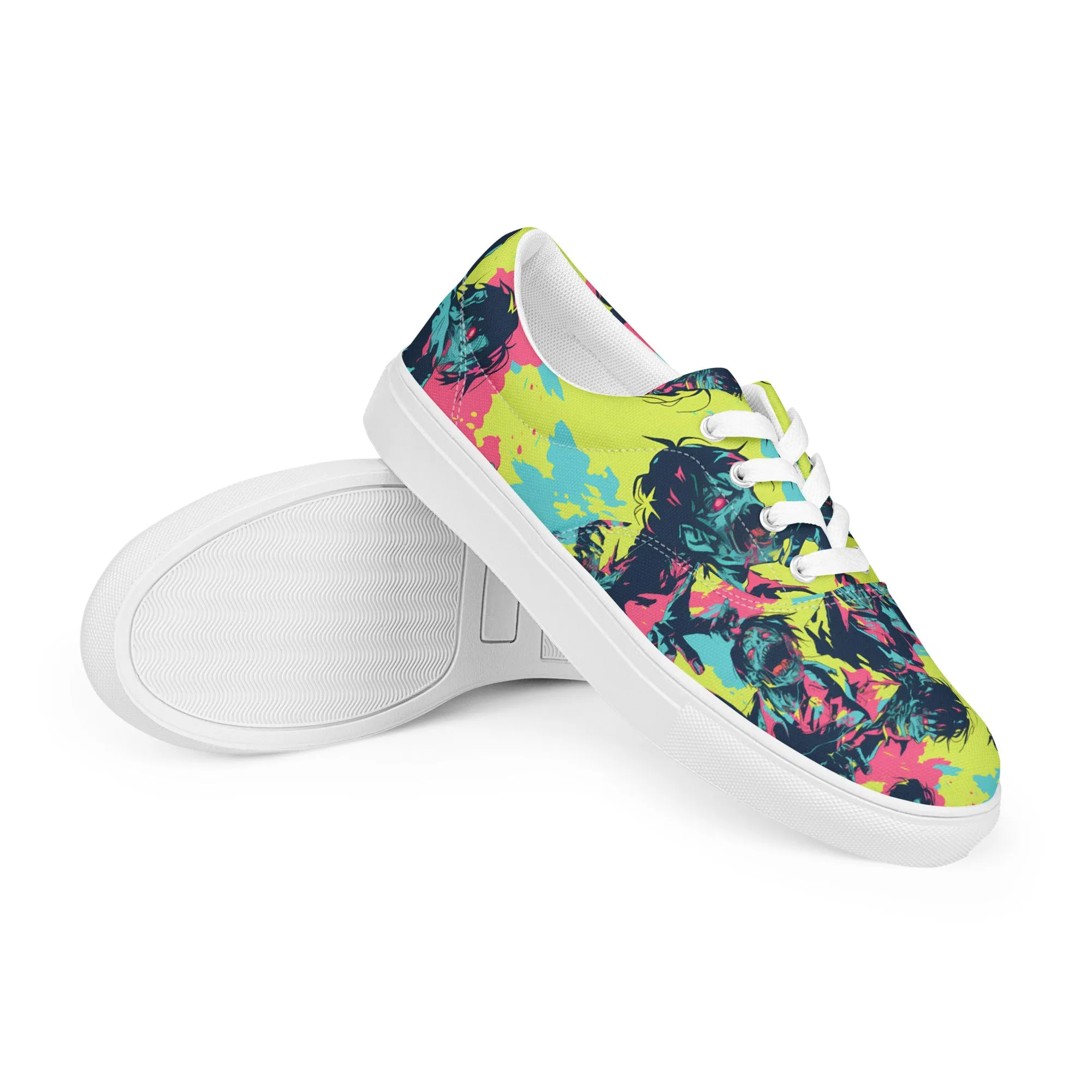 Neon Zombies Women’s lace-up canvas shoes