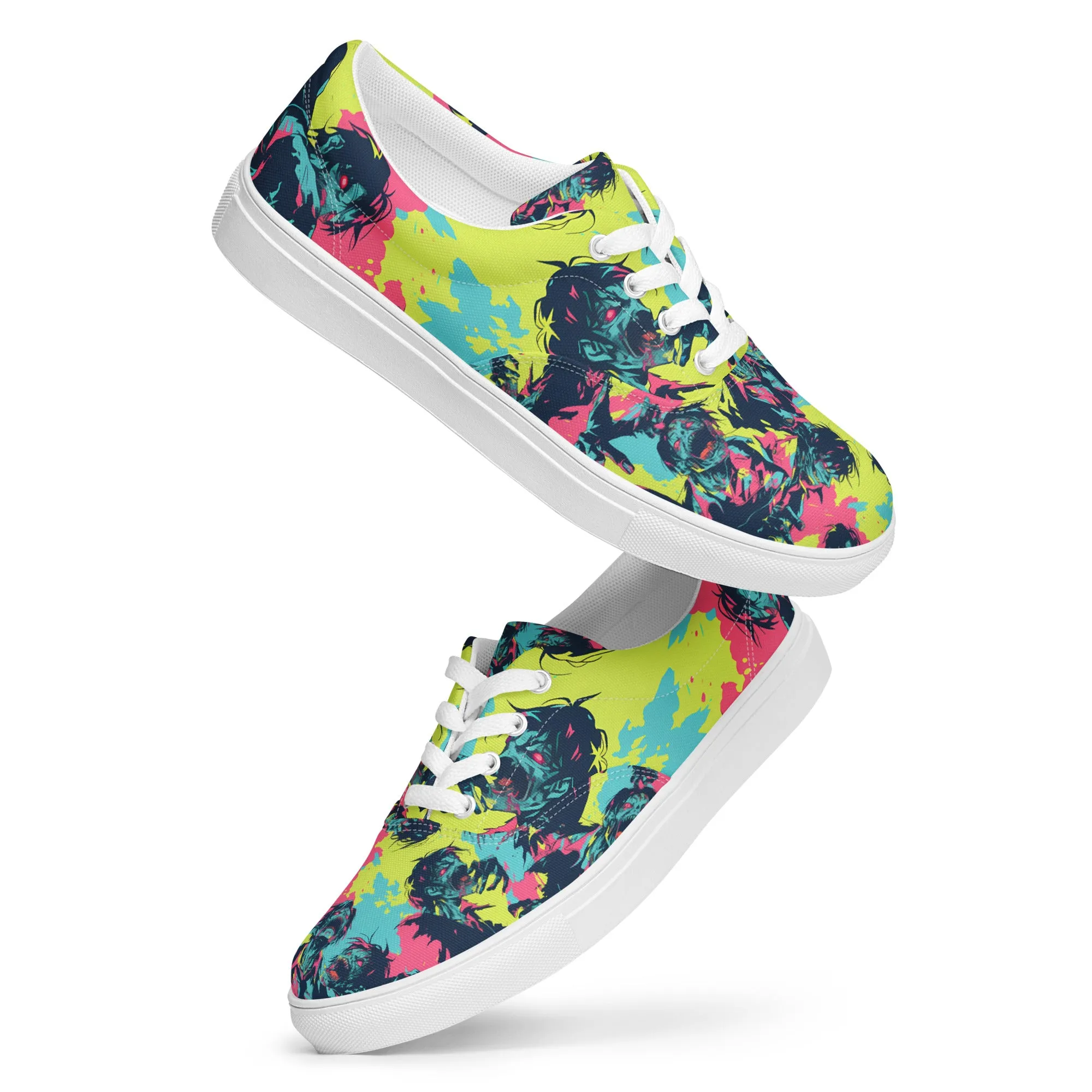 Neon Zombies Women’s lace-up canvas shoes